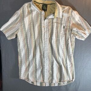 Prana Men's Multicolor Striped Button Down Shirt